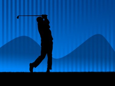 Golf background blue 2 clipart