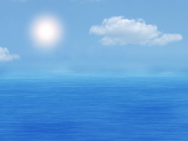 Sea, sky and sun 2 clipart