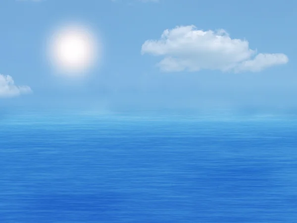 Moře, nebe a slunce 2 — Stock fotografie