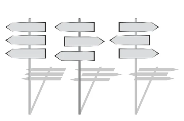 Blank signpost set 2 — Stock Vector