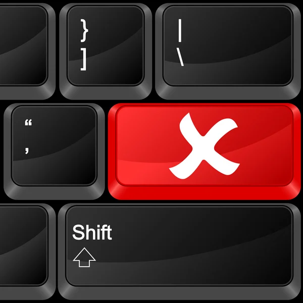 stock vector computer button cancel symbol