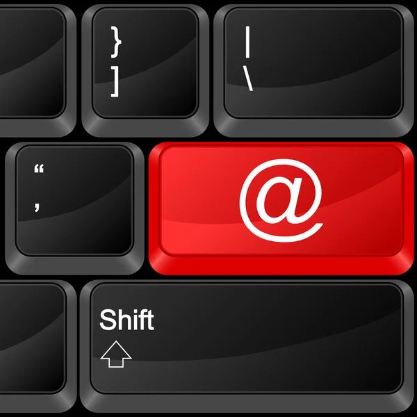 E-mail bouton ordinateur — Image vectorielle