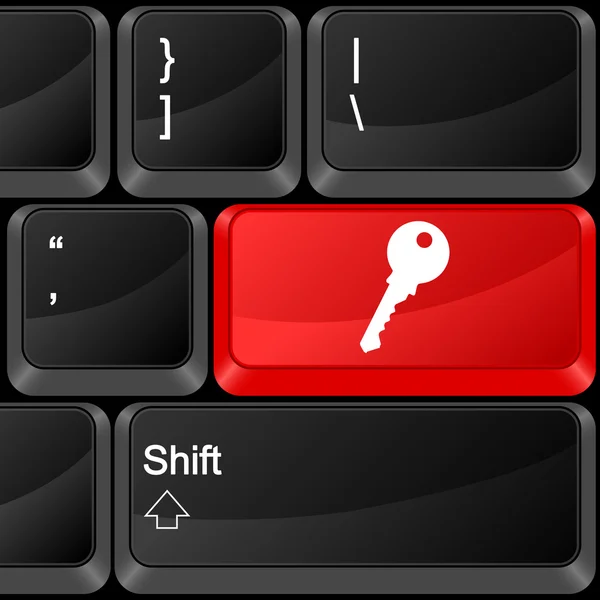 Комп'ютер кнопку ключ — стоковий вектор