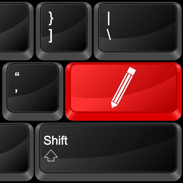 Υπολογιστή κουμπί στυλό — Διανυσματικό Αρχείο