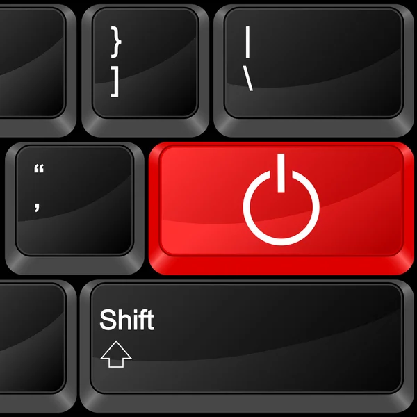 stock vector computer button power