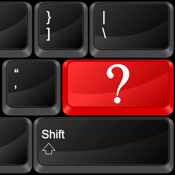 Question bouton ordinateur — Image vectorielle
