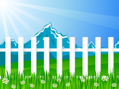 Country landscape clipart