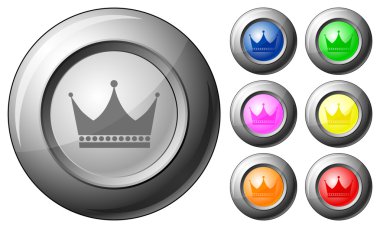 Sphere button crown clipart