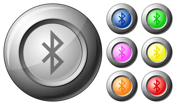 Sphere button bluetooth — Stock Vector