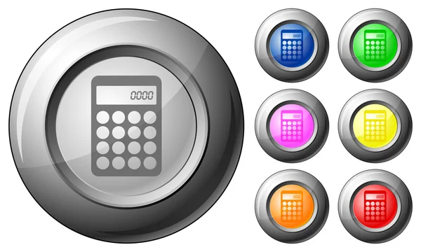 Calculadora de botones de esfera — Vector de stock
