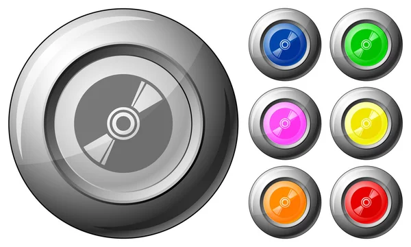Sphère bouton CD — Image vectorielle