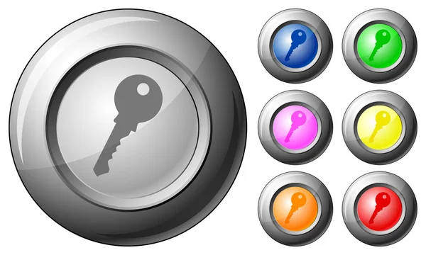 Σφαίρα κουμπί κλειδί — Διανυσματικό Αρχείο