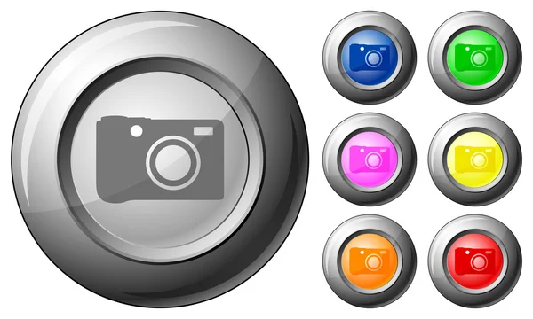 Сфері кнопку фотографії — стоковий вектор