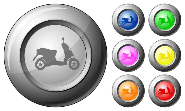 Esfera botón scooter — Vector de stock