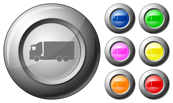 Sphère bouton camion — Image vectorielle