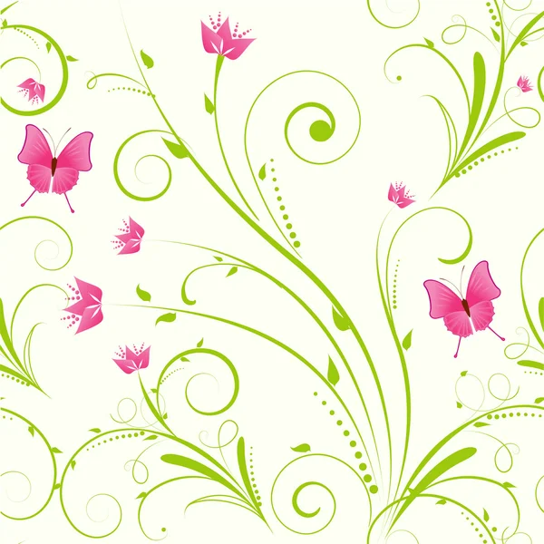 Άνευ ραφής floral στολίδι — Διανυσματικό Αρχείο