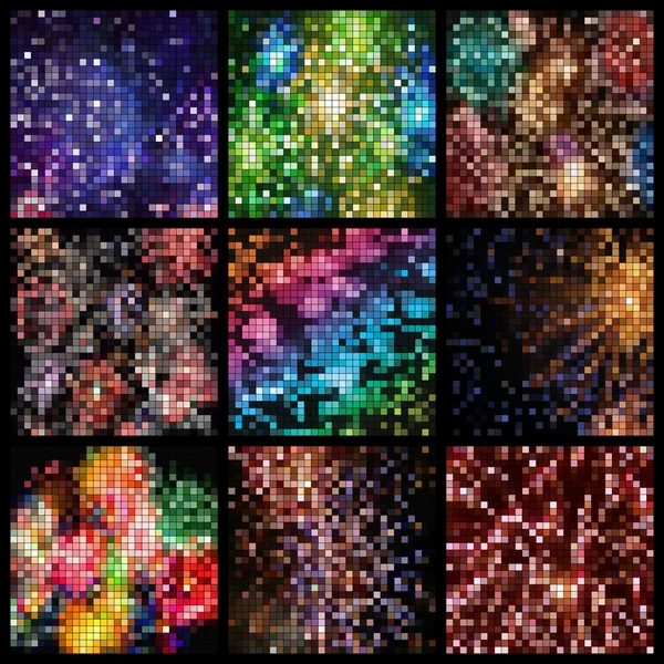 Abstraktes quadratisches Pixelmosaik — Stockvektor