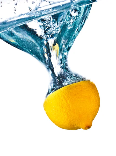 Lemon In Water Splash — Stock Photo, Image