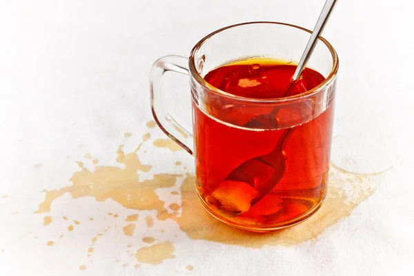 Chá derramado — Fotografia de Stock
