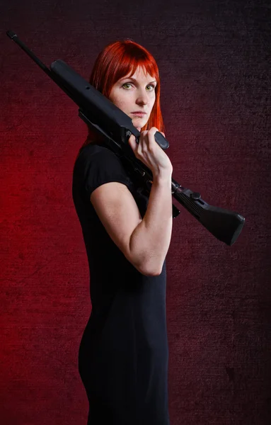 Sniper Woman — Stock Photo, Image
