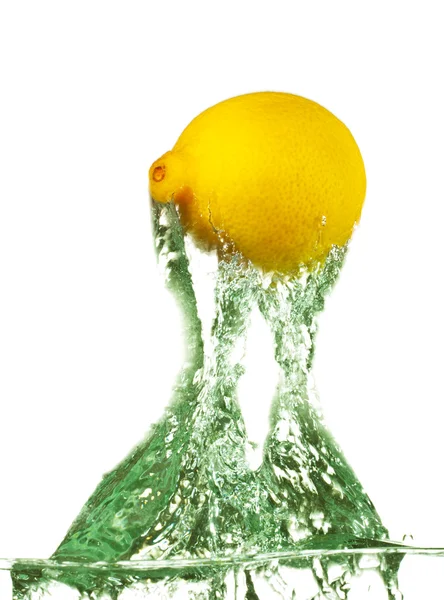 Lemon Jumps from Water — Stock Photo, Image