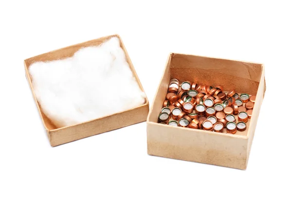 Ammunition kapsel box — Stockfoto