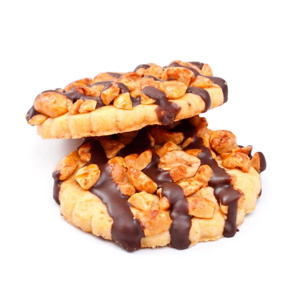 Schokoladenkekse mit Erdnüssen — Stockfoto