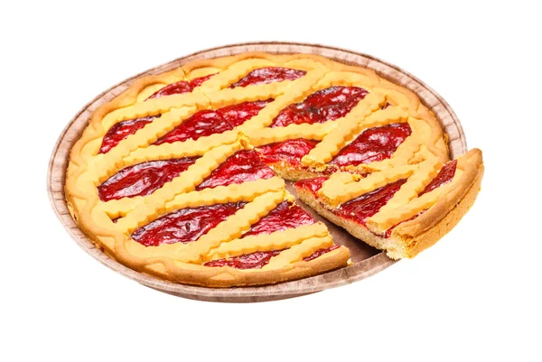 Sliced Cherry Pie — Stock Photo, Image