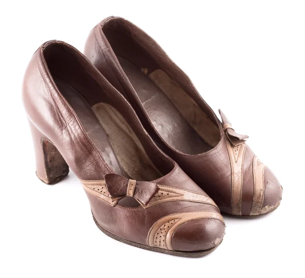 Kobiece buty skórzane — Zdjęcie stockowe