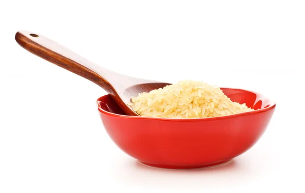 Bowl Of Raw Rice — Stock Photo, Image