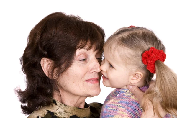 Happy family grandmother and granddaughter. — Stock Photo, Image