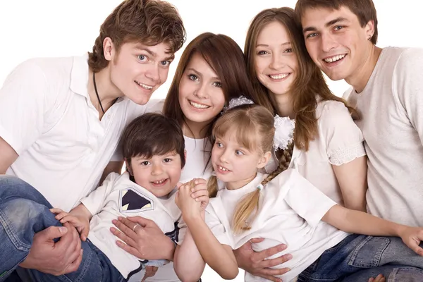 Šťastná rodina, chlapec a dívka. — Stock fotografie