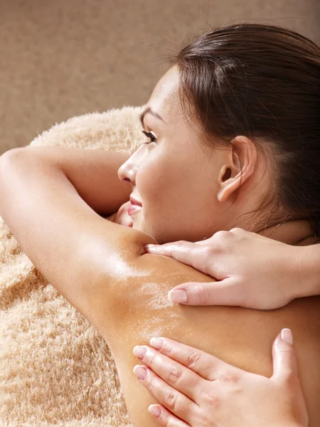 Young woman having massage. — Stock Photo, Image