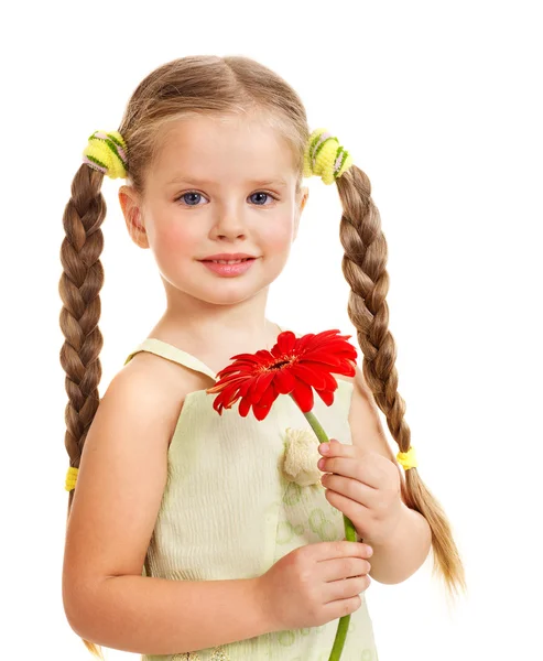 Kind geven bloem. — Stockfoto