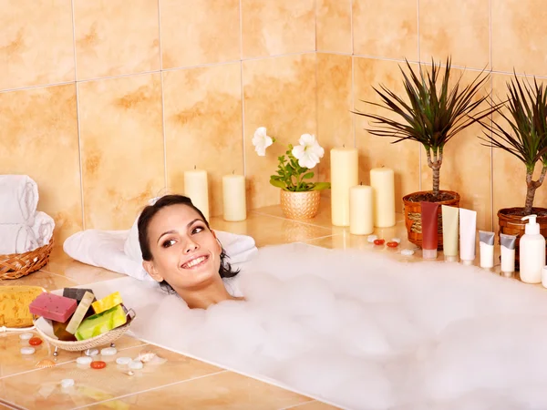 Woman take bubble bath. — Stock Photo, Image