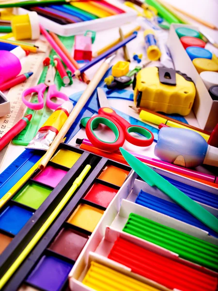 Background of school supplies. — Stock Photo, Image