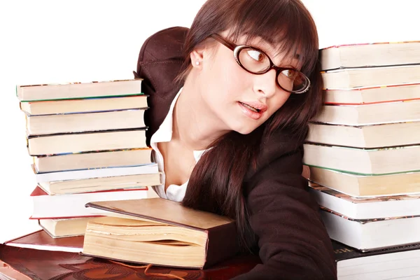 Young beautiful woman read book. — Stock Photo, Image