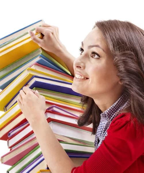Dívka s knihou barvy zásobníku . — Stock fotografie