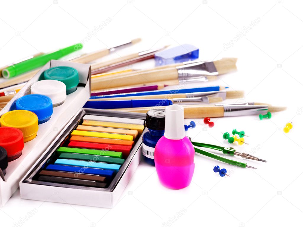 School art supplies Stock Photo by ©poznyakov 6102196