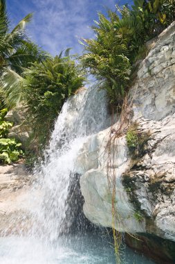 Mountain waterfall in malaysia. Langkawi. clipart