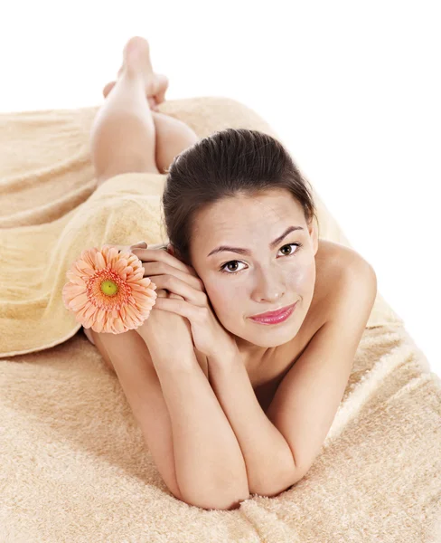 Junge Frau mit Massage. — Stockfoto