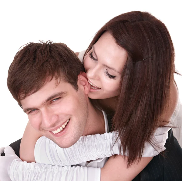 Couple of girl and man. Love. Royalty Free Stock Photos