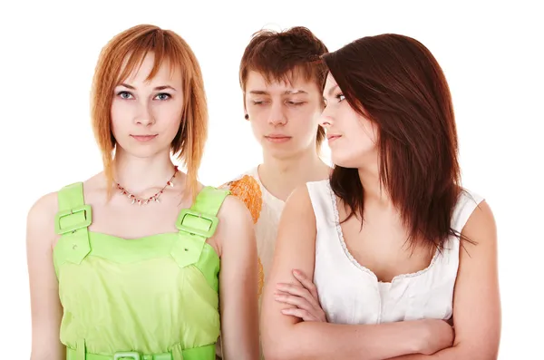 Group of with teenager's problems. — Stock Photo, Image