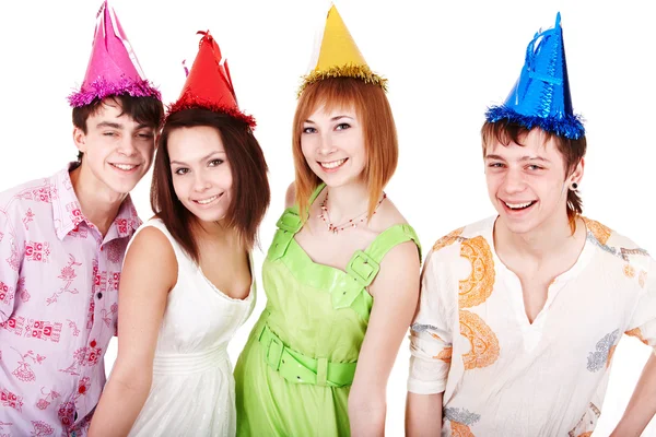 Boldog csoportja születésnapját ünneplik. — Stock Fotó