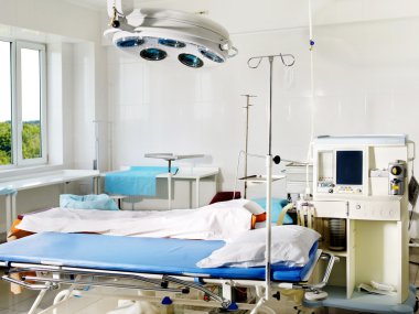 Interior of operating room. clipart