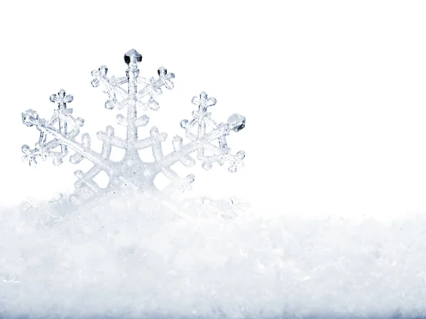 Snowflake in snow. — Stock Photo, Image