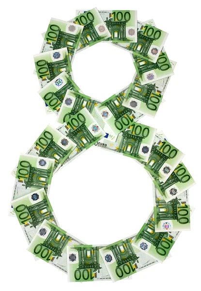 Number from a money 8. — Stock Photo, Image
