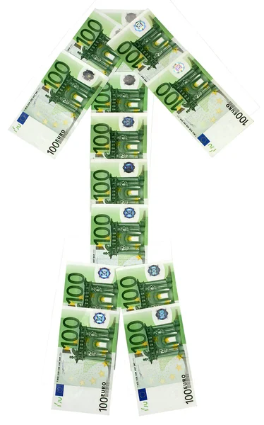 Arrow of euro money. — Stock Photo, Image