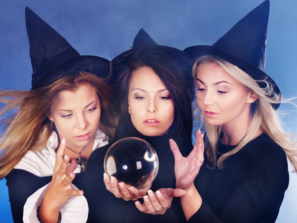 Young woman with crystal ball. Fortune Telling. — Stock Photo, Image