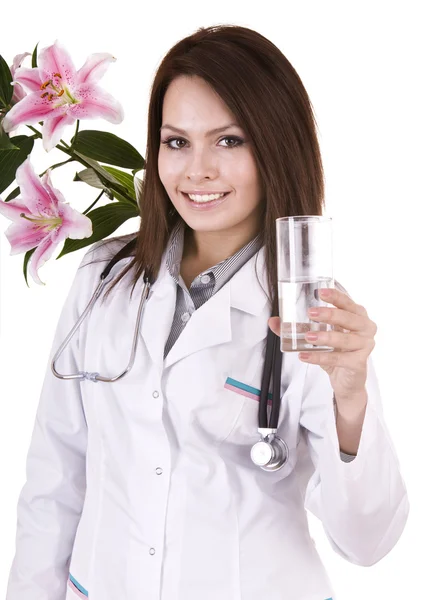 Doctor con vaso de agua . —  Fotos de Stock